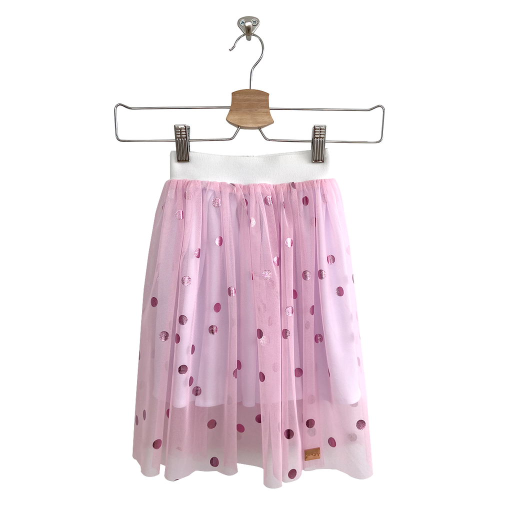Chloee Midi Skirt - Pink Dots
