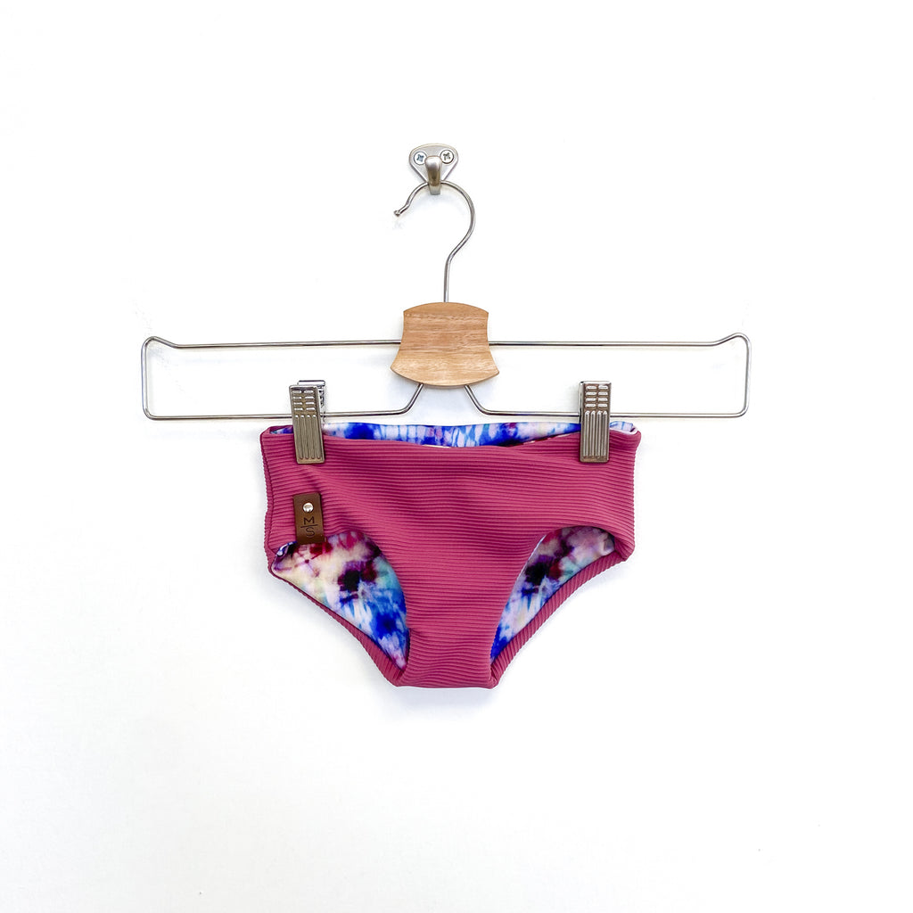 Kora Swim Reversible Bikini - Mystic Tie Dye + Mauve Rib