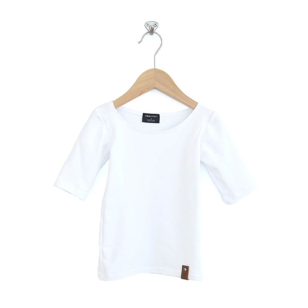 Madeline Fitted Scoop Top - White