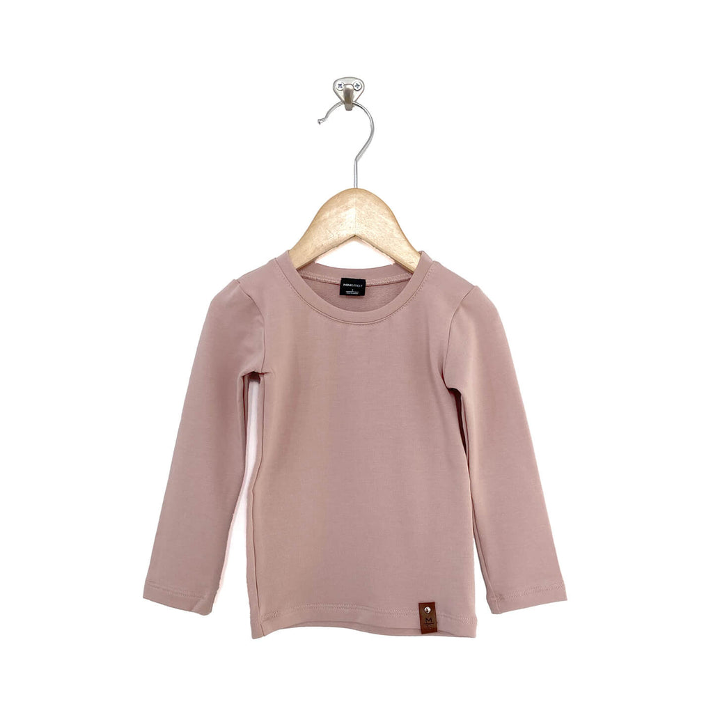 Mila Fitted Long Tee - Blush Pink