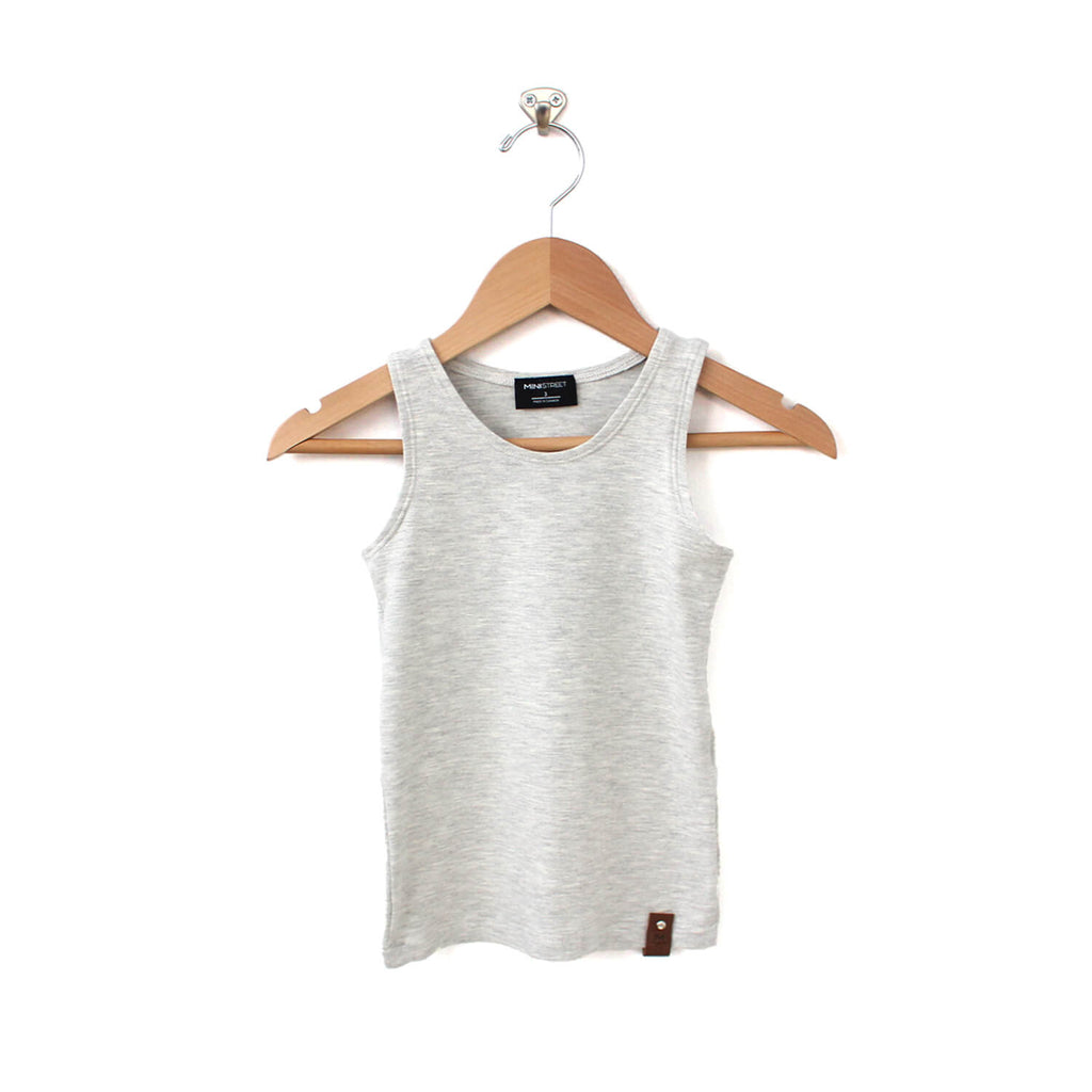 Mia Fitted Tank - Light Grey